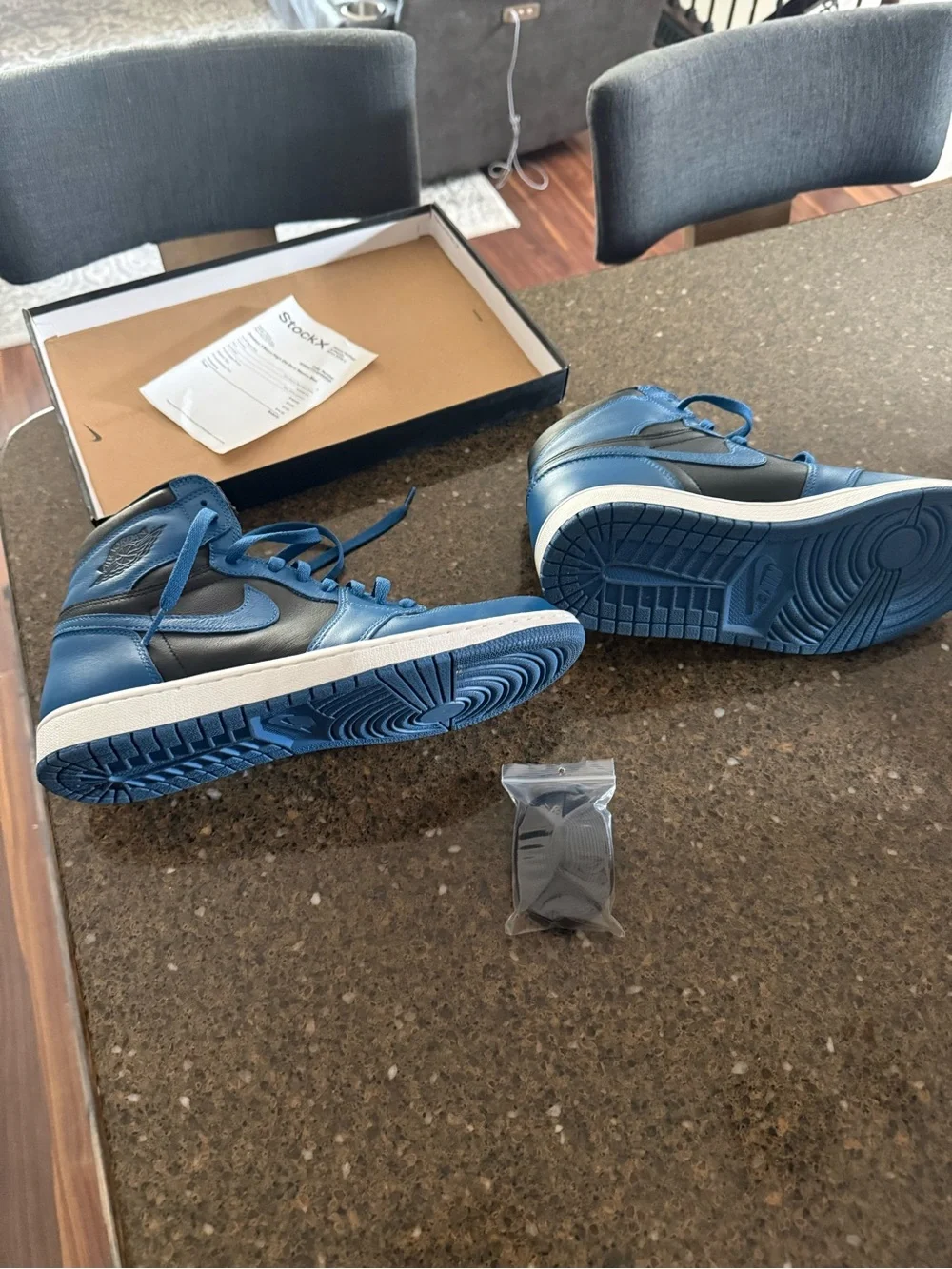 Nike Men’s Athletic High-Top Sneakers in Black and Blue